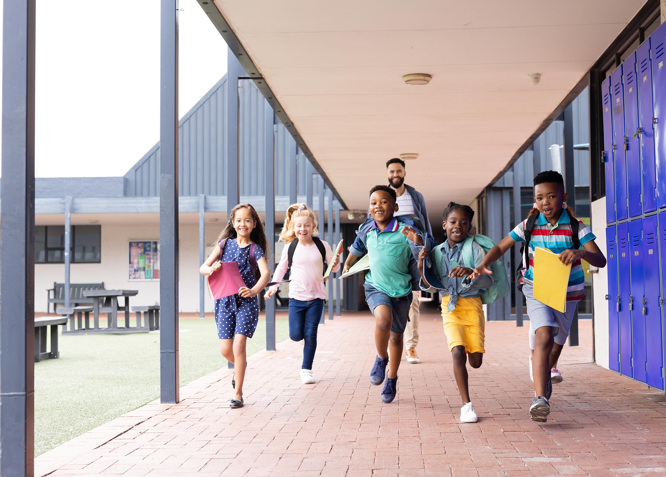 Kids Playing At School