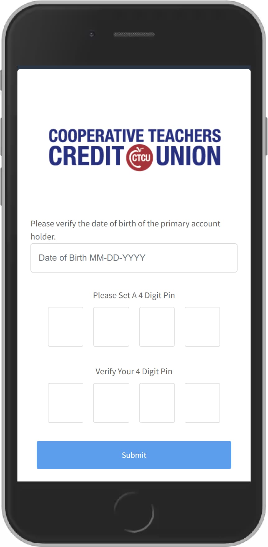 Making a Loan Payment is now easier than ever with CTCU, Create a pin