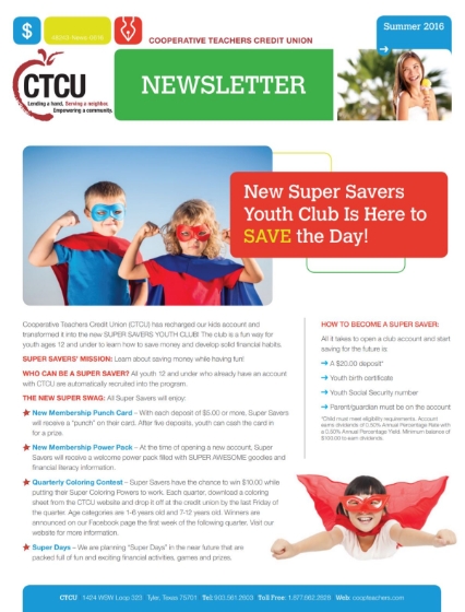 CTCU's Summer 2016 Newsletter